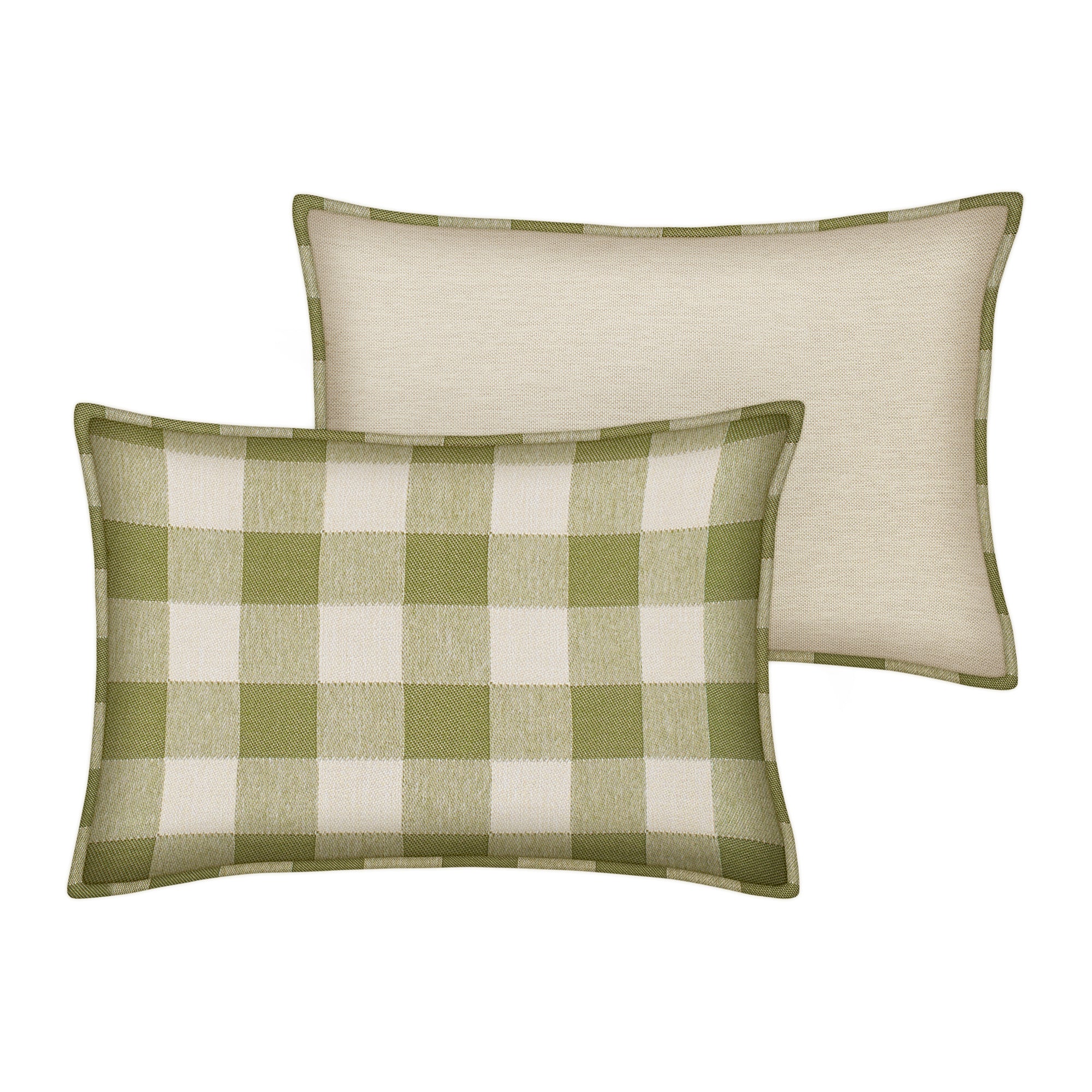 Cushion Brigitte Olive & Ecru - Image 5