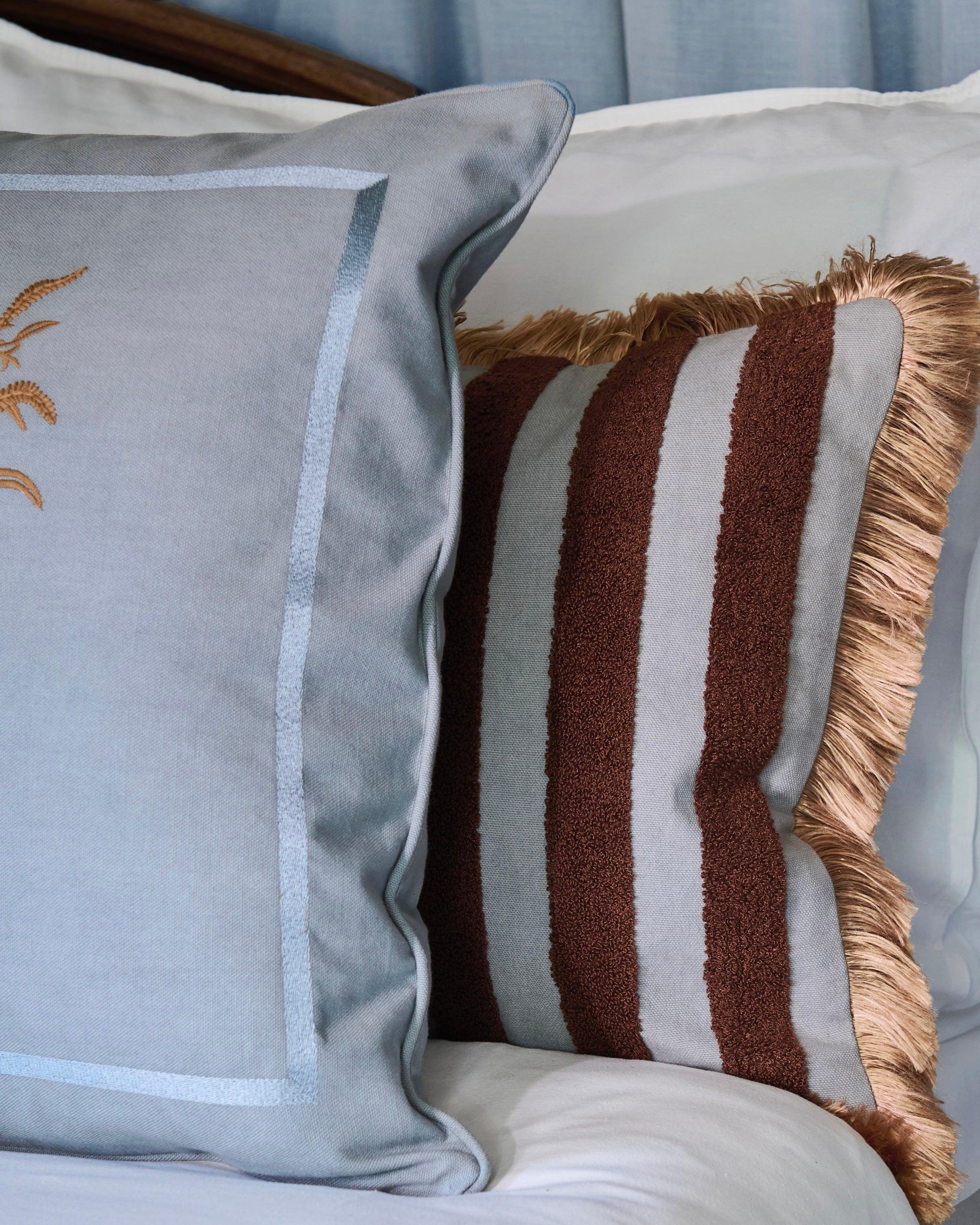Cushion Rumi Smokey Blue & Caramel - Image 6