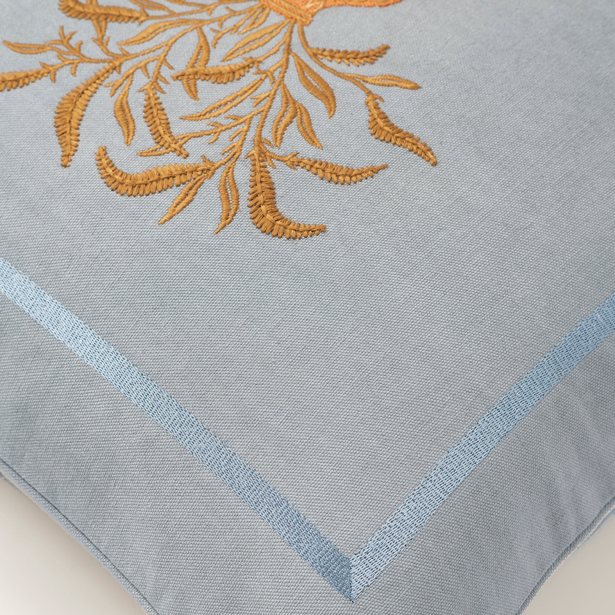 Cushion Rumi Smokey Blue & Caramel - Image 7