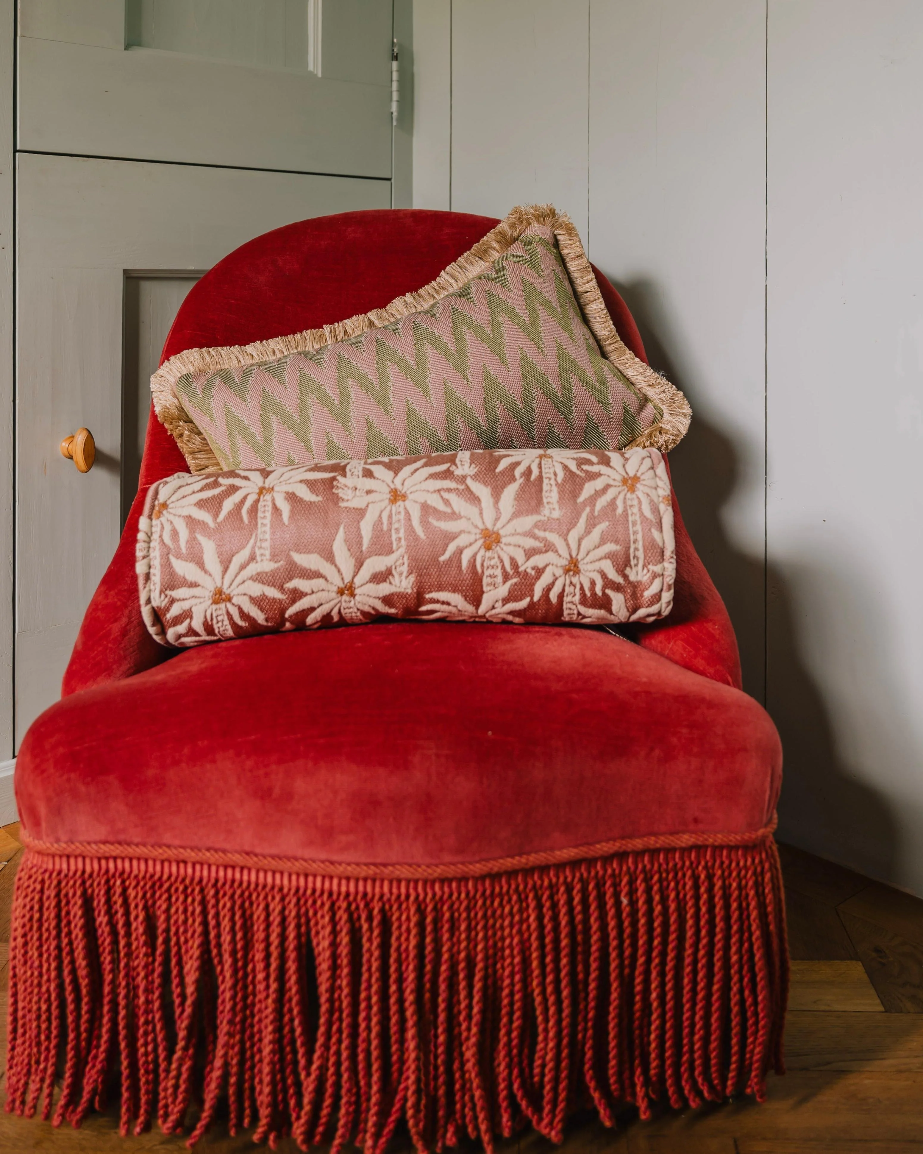 Cushion Rosita Olive & Rose - Image 5