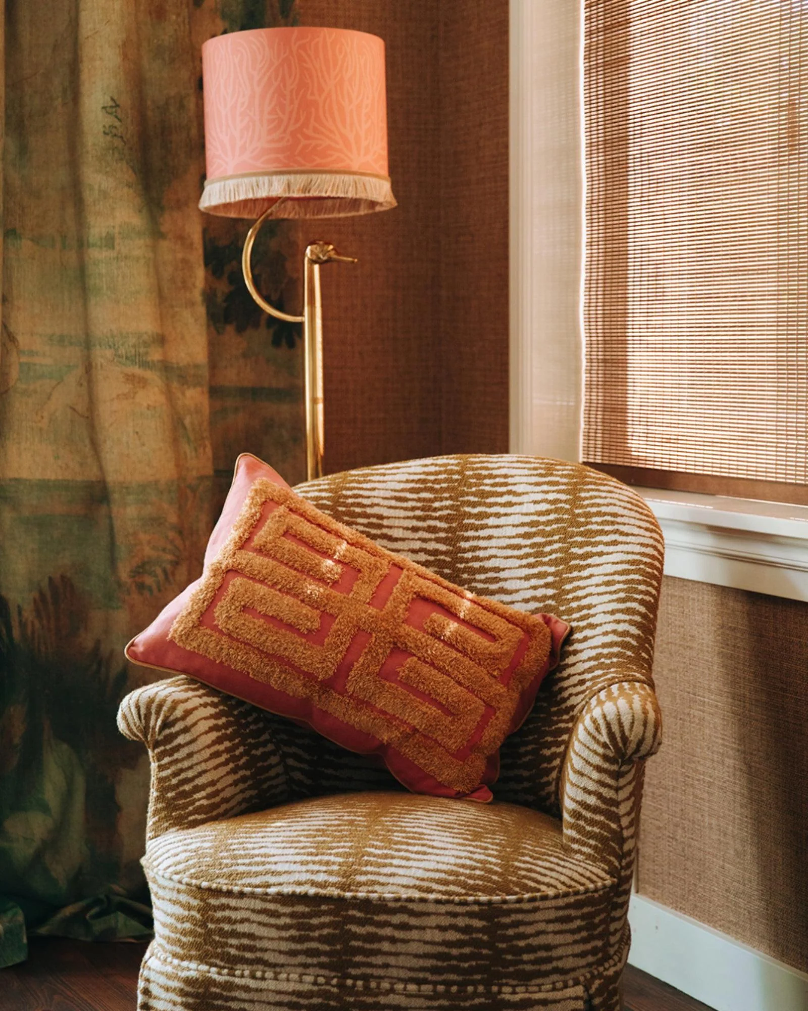 Cushion Cleo Blush & Raffia - Image 3