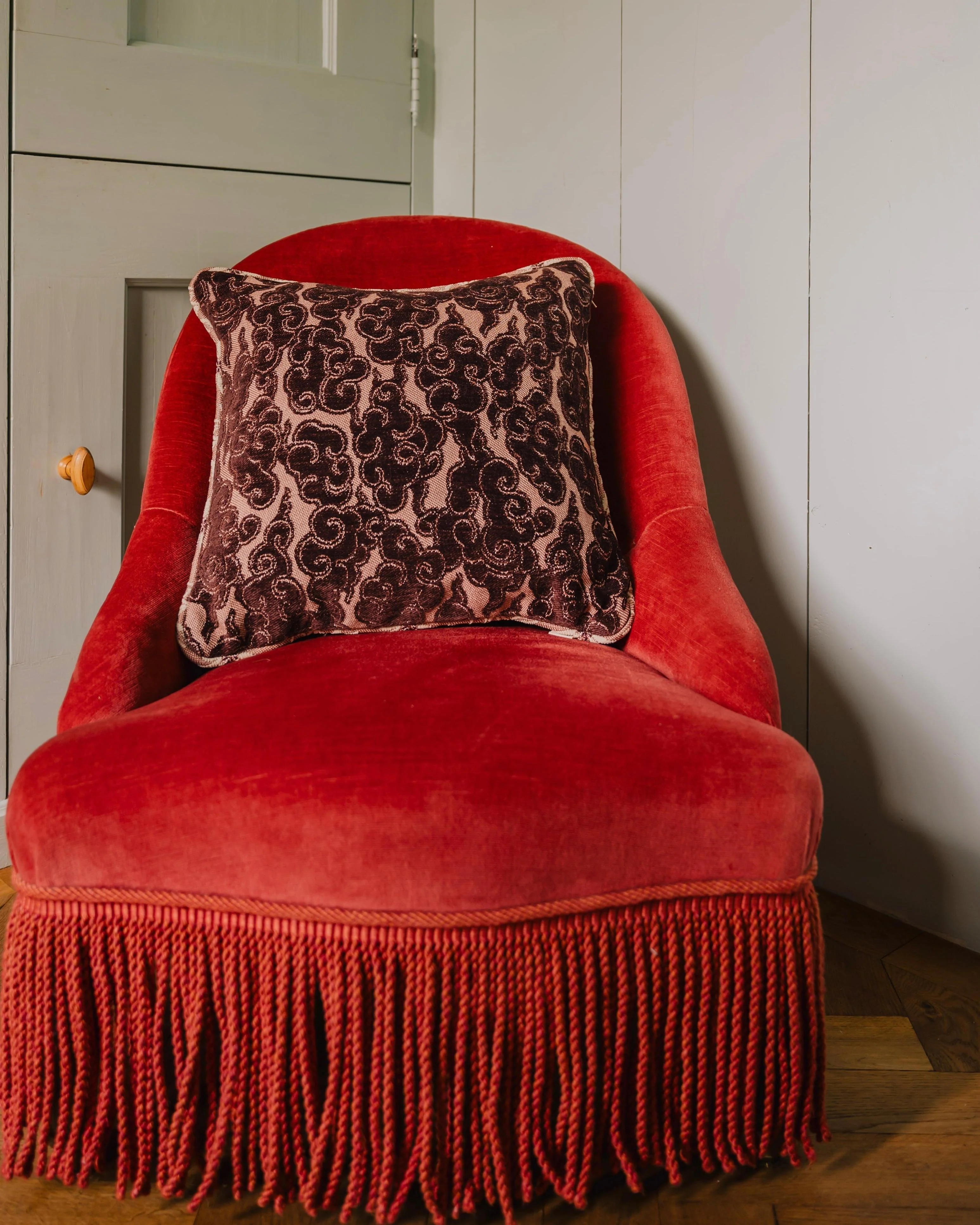 Double sided cushion Mako Rose & Ecru x Yin Chocolate & Rose - Image 6