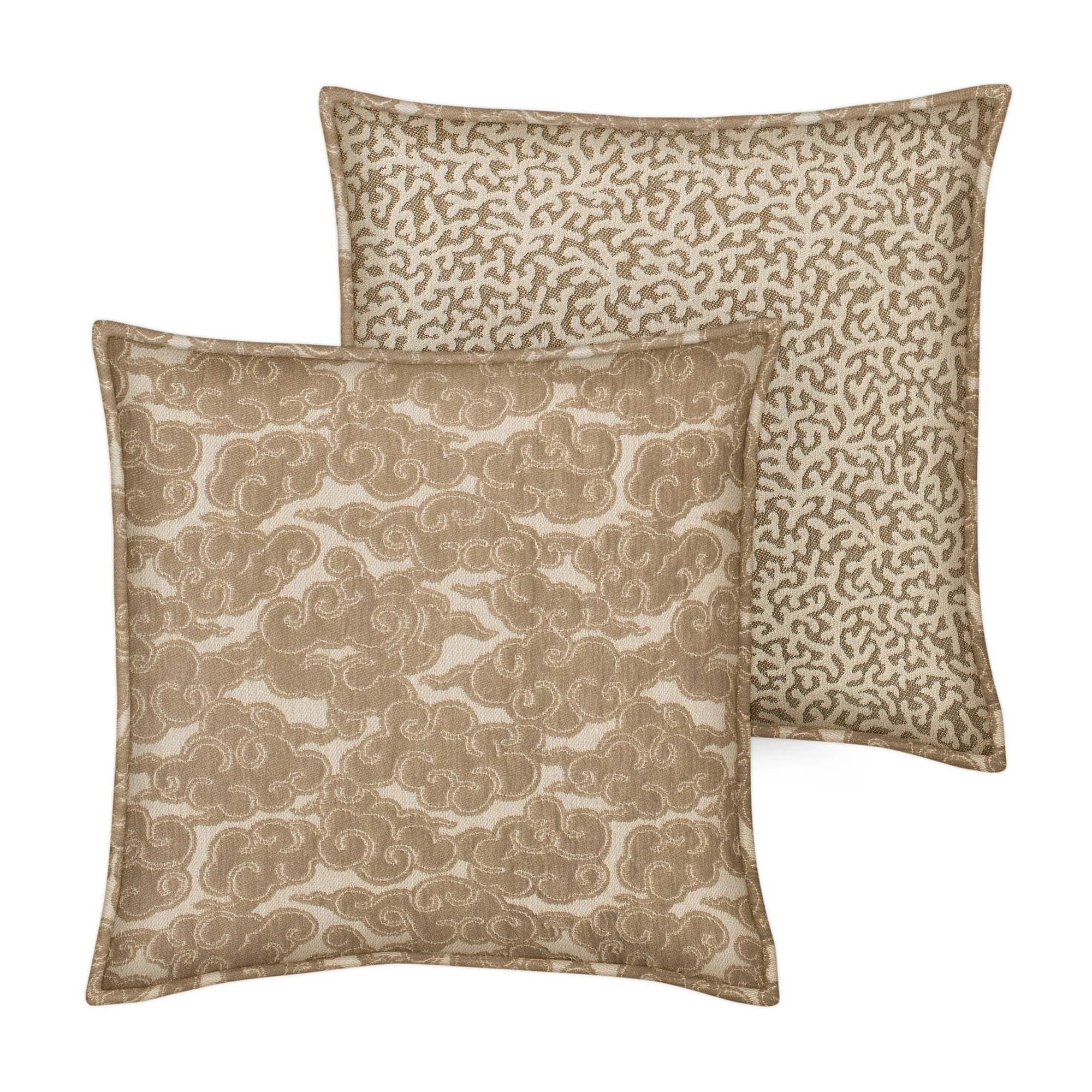Double sided cushion Yin Sand & Ecru x Lauren Sand & Ecru
