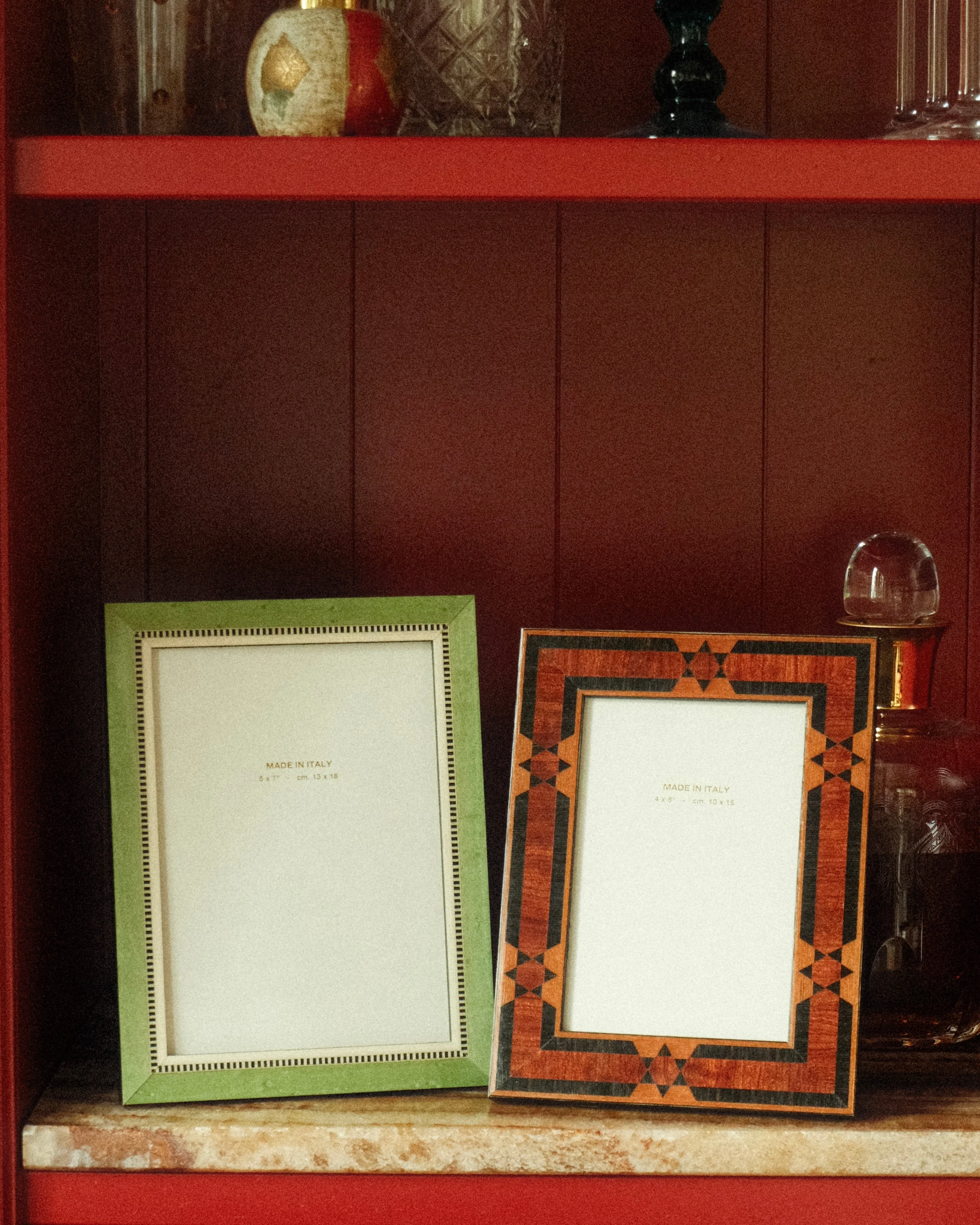 Hand-Inlaid Wooden Frame Ines | Emerald | Medium - Image 5