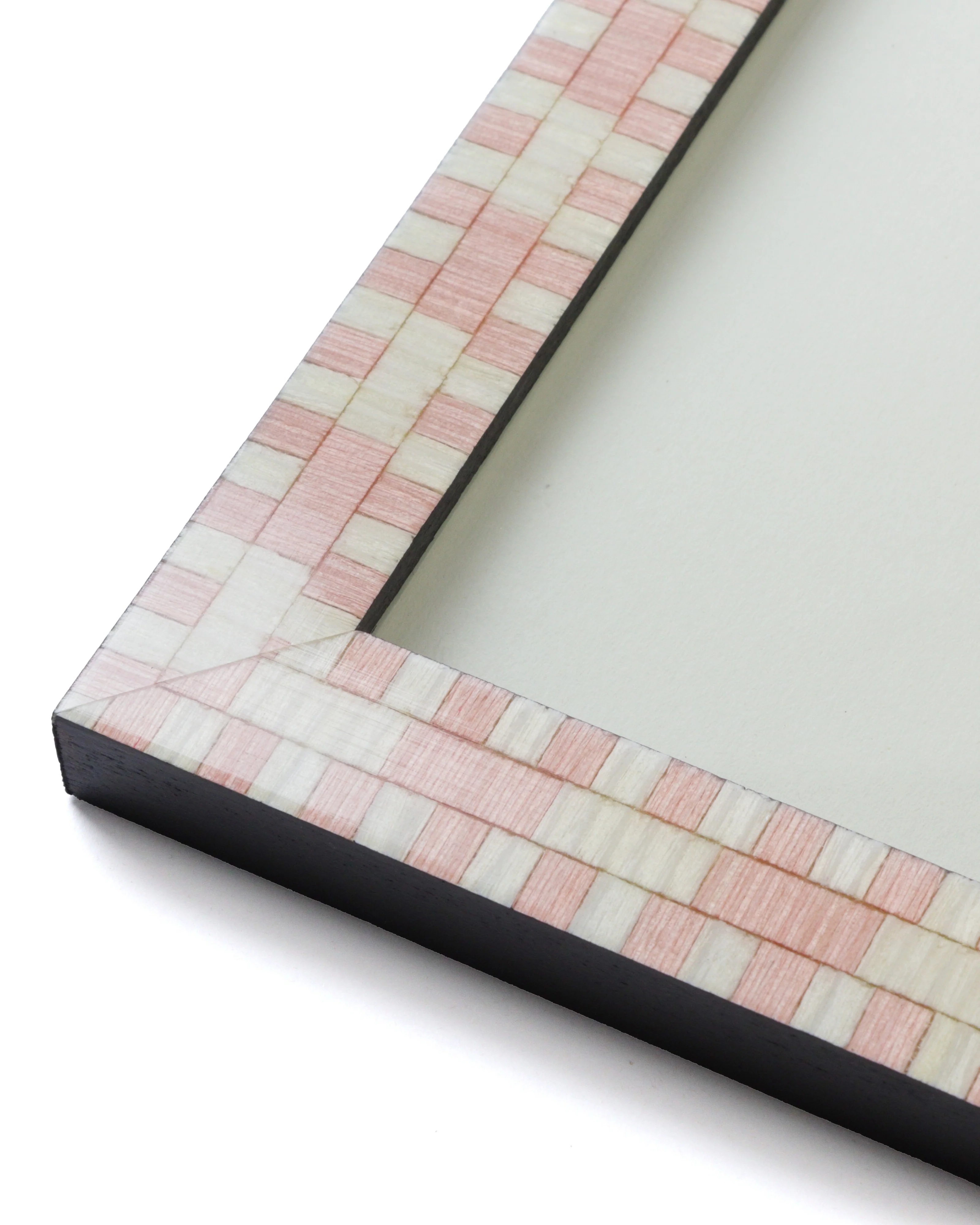 Hand-Inlaid Wooden Frame Suki | Pale Pink | Medium - Image 5